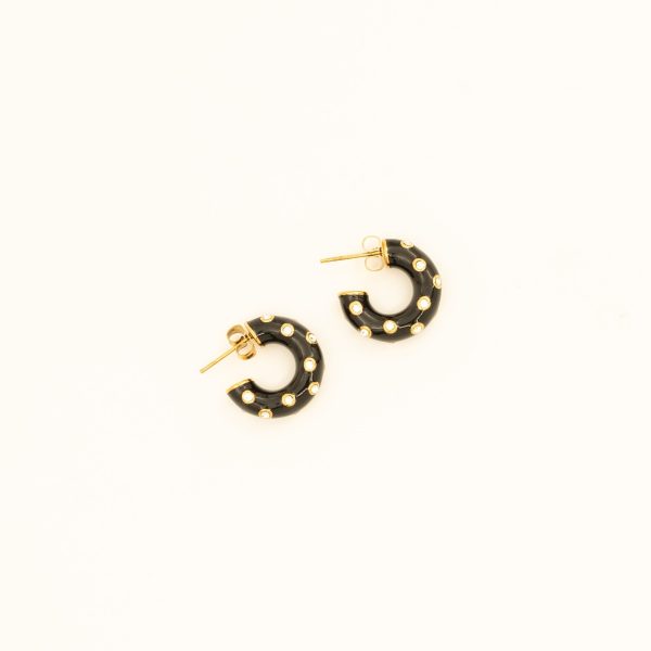 Black Luna Hoops